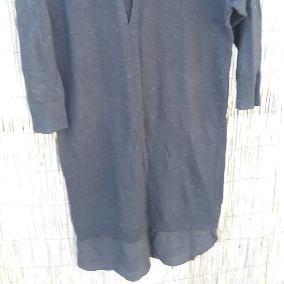 Club Monaco Black Knit Sweater Dress / Tunic with Peekaboo Back - Women's - XS - Picture 10 of 12